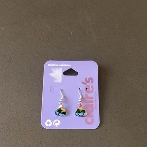 Rainbow dangling earrings